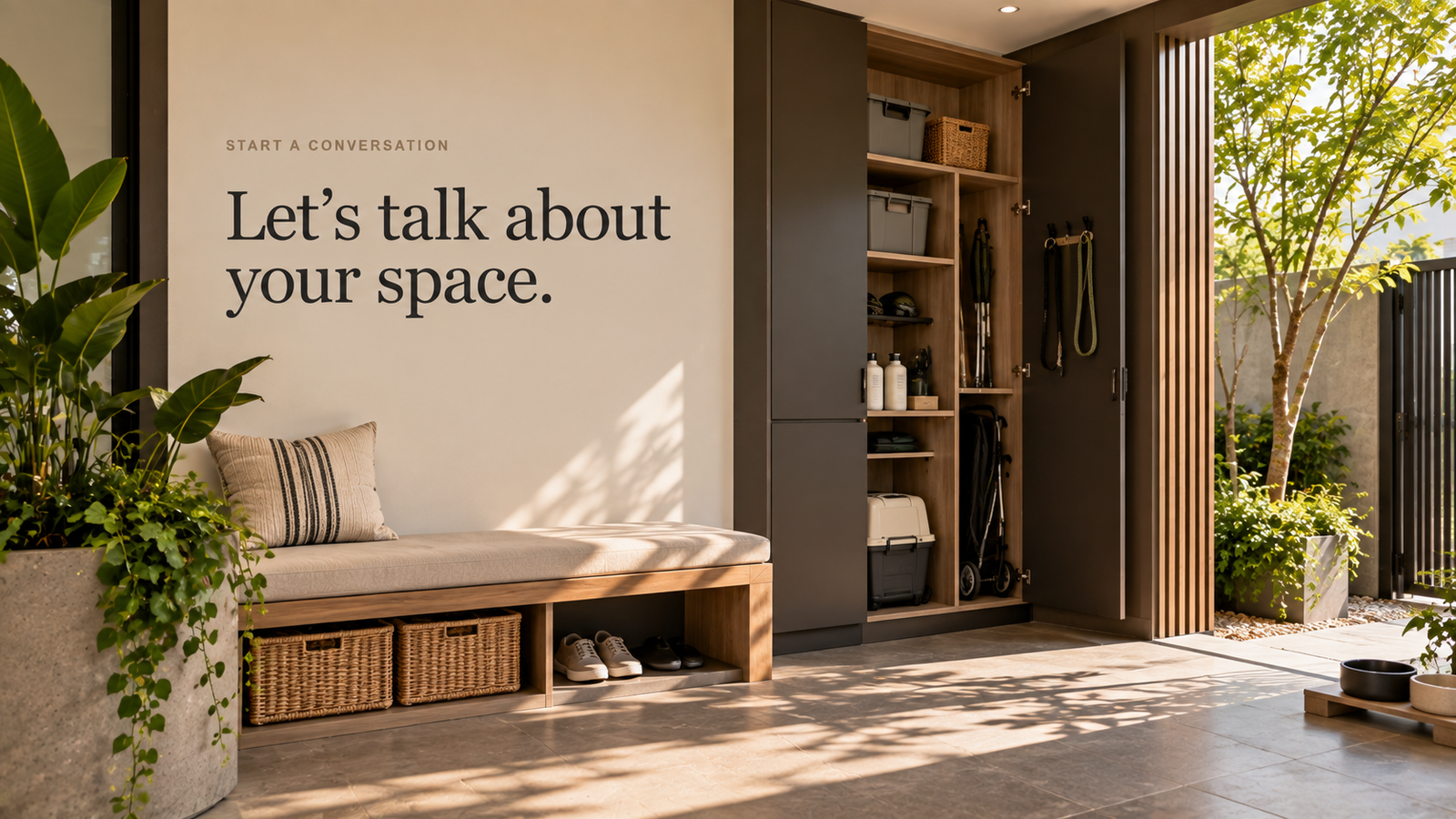 ODE Design Lab storage and patio design